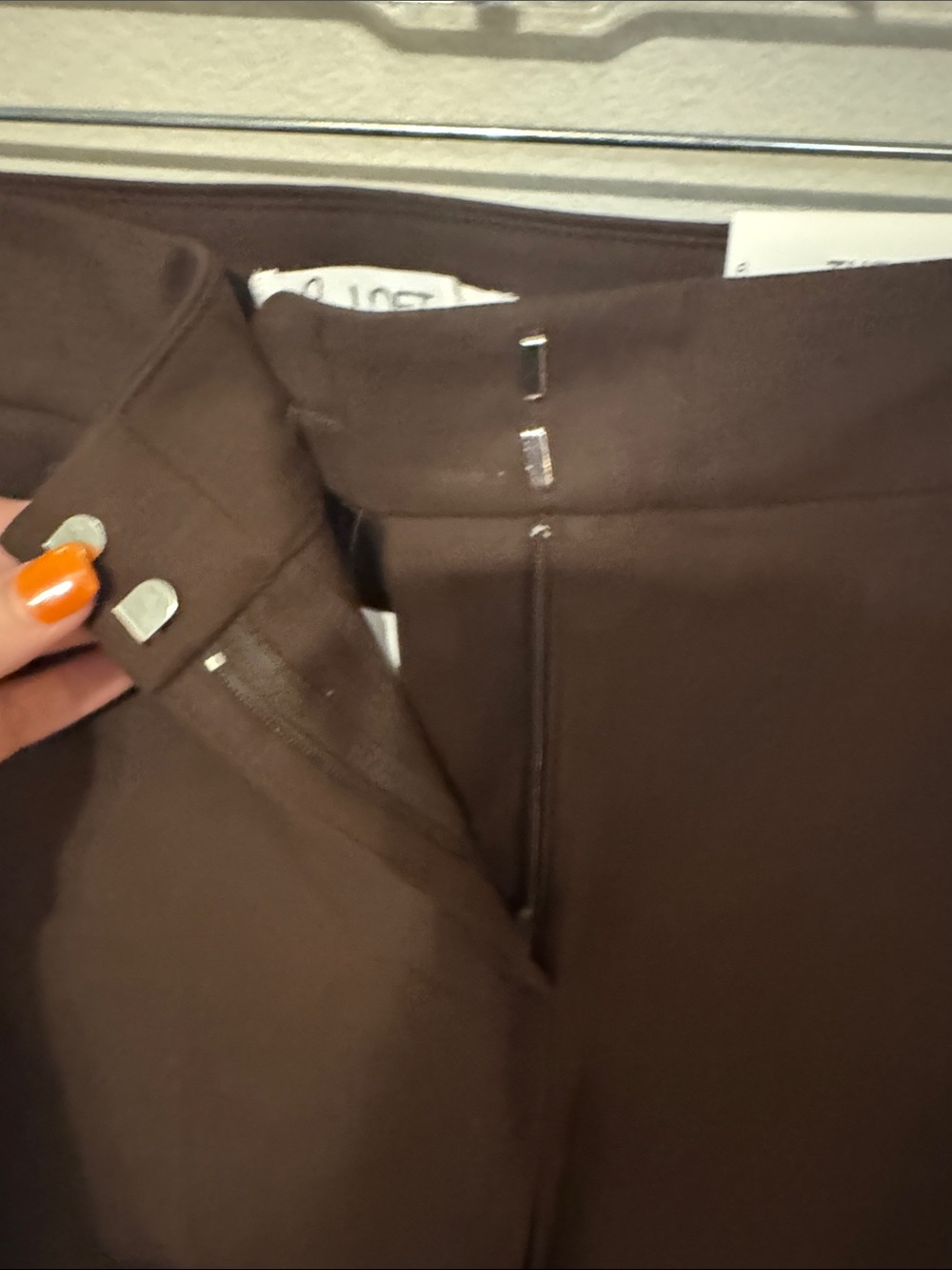 LOFT Chocolate Brown Cropped Slim Ankle Pants - Picture 13 of 13